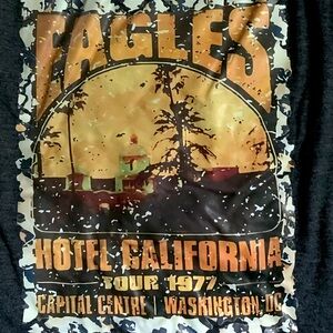 Eagles hotel California 1977 tour ladies xl tshirt